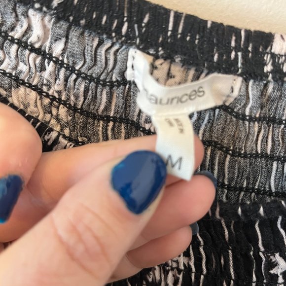 MAURICES | Women's Off The Shoulder Dress Black White Size Medium - Picture 7 of 9